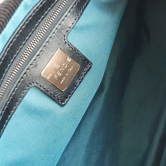 Authentic Preowned Fendi Black Corduroy Baguette Shoulder Bag - Picture 12 of 13